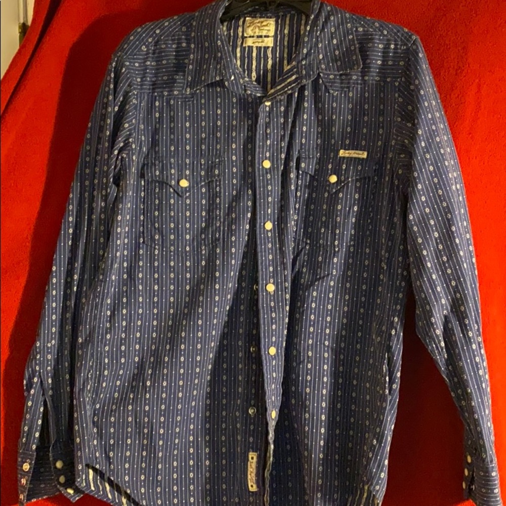 Lucky Brand snap long sleeve cotton shirt